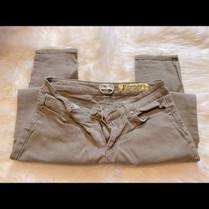 Indigo Rein taupe colored skinny jeans